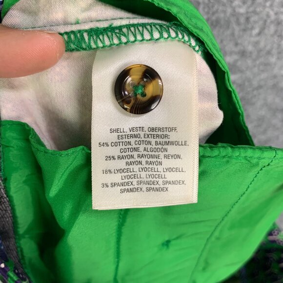 Anthropologie The Essential Slim Trousers‎ Green Butterfly Ankle Women’s Size 4 - Picture 8 of 11